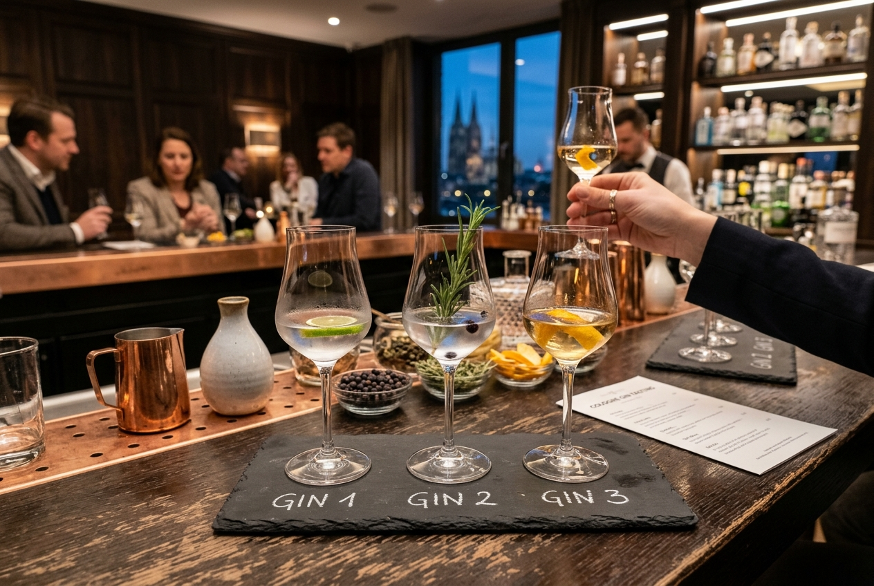 Jenever: Pur, gerührt, geschüttelt. Jenever-Tasting & Cocktailkurs in Köln ab 6 Personen.